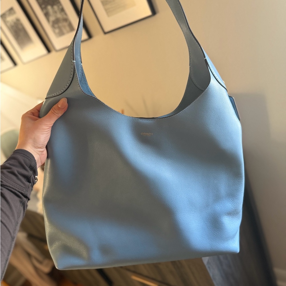 Coach Blue Brooklyn 39 Leather Tote Bag